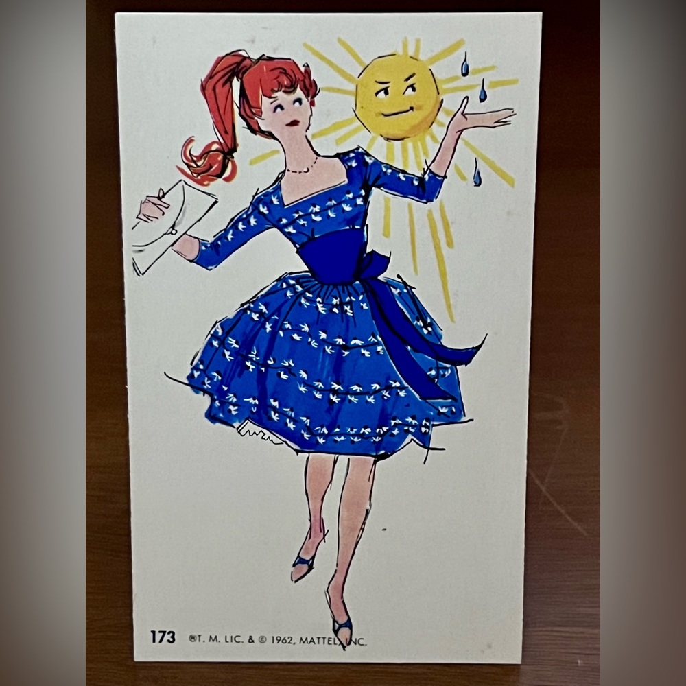 1962 Barbie Dynamic Toy Jumbo Trading Card #173